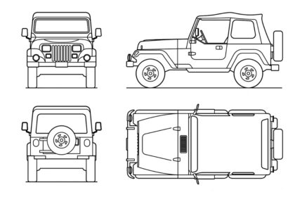 Jeep Wrangler CAD block - AppisCAD